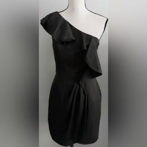 BCBGeneration Chic Black One-Shoulder Dress size 4